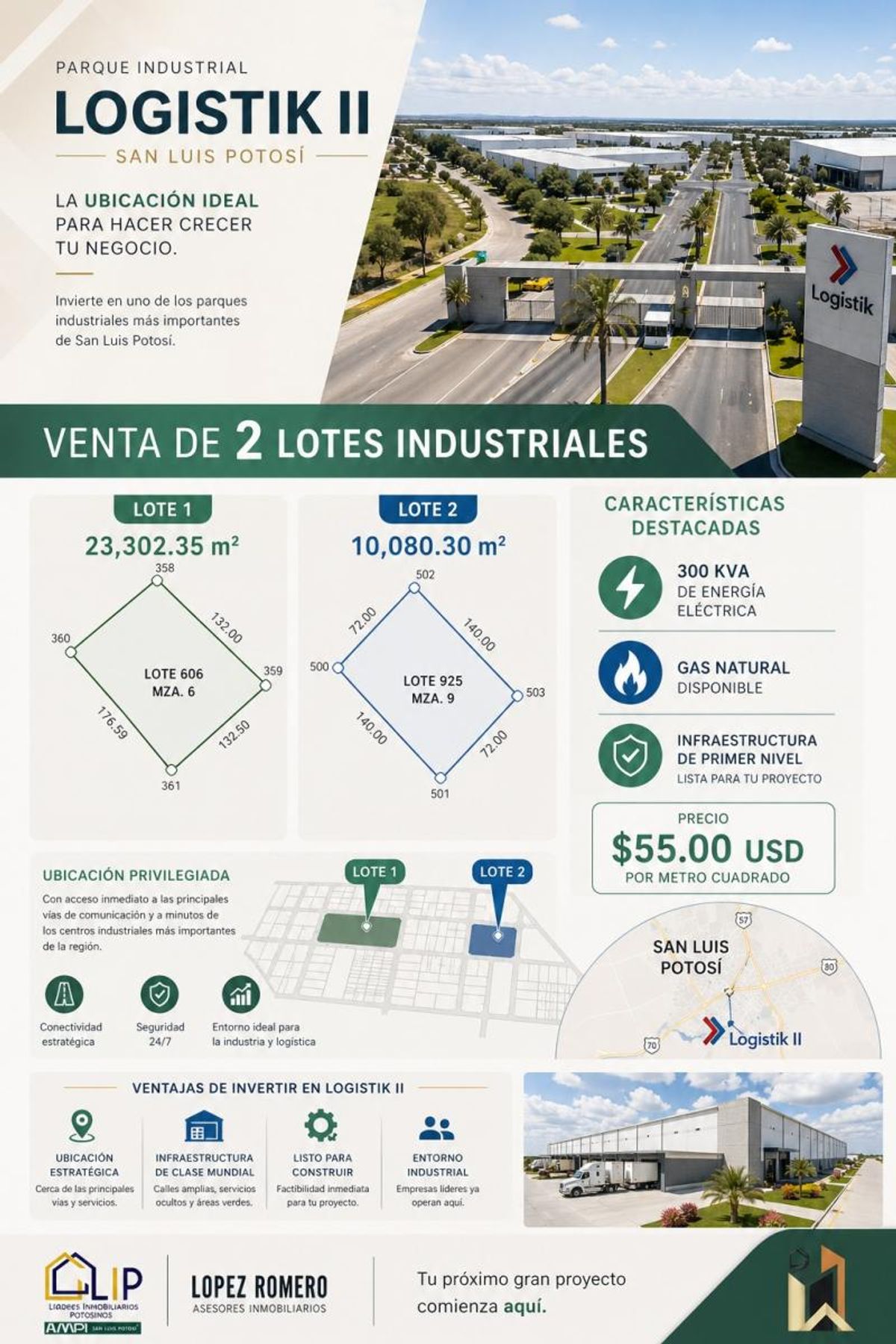 Fotografía de DOS TERRRENOS EN VENTA EN PARQUE INDUSTRIAL LOGISTIK 2