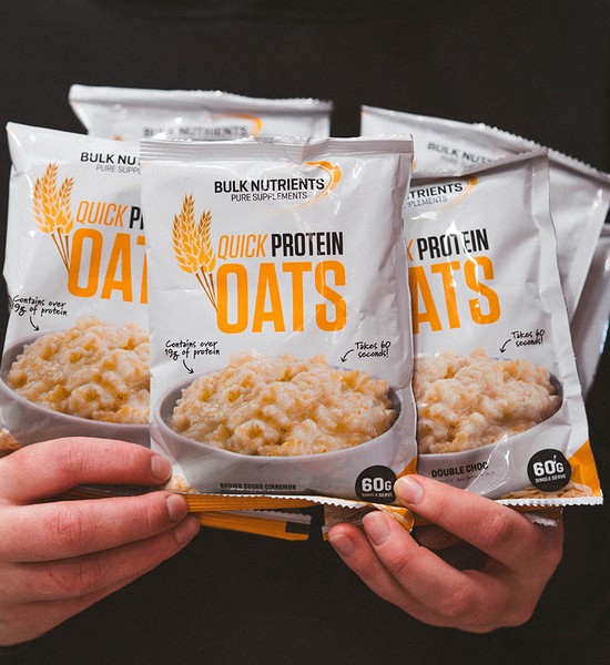 Bulk Nutrients' Quick Protein Oats Multi Pack seven pack of single serve sachets perfect breakfast option