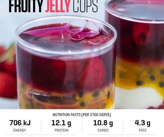 High Protein 12 Days of Christmas - Fruity Jelly Cups recipe from Bulk Nutrients