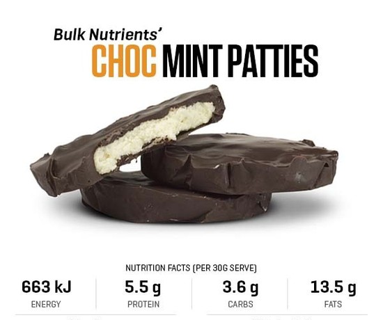 Choc Mint Patties recipe from Bulk Nutrients