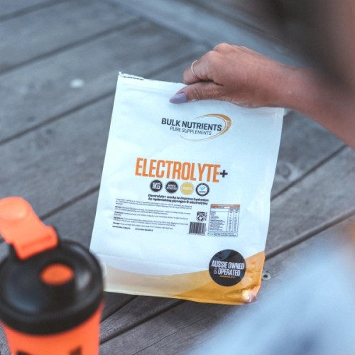 Replenish electrolytes and glycogen with Bulk Nutrients' Electrolyte Plus. Tropical flavour is HASTA tested.