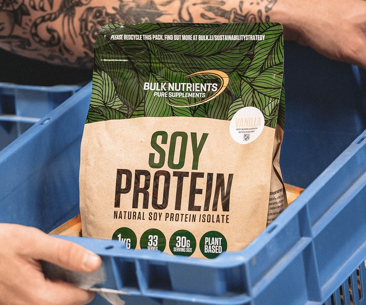 Plenty of protein for vegans in our soy protein powder!