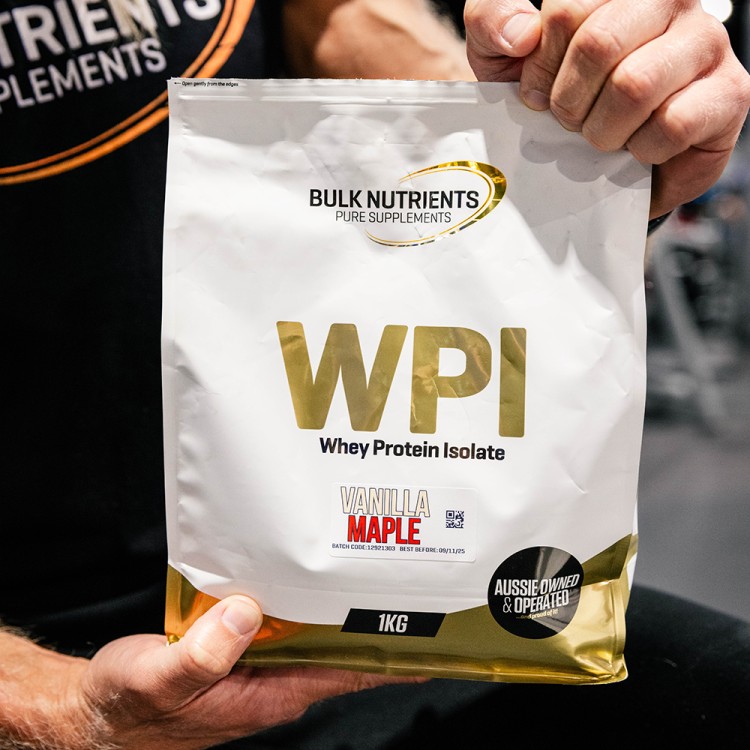 Sourced from grass-fed cows, Bulk Nutrients' WPI is ultra-high protein. Vanilla Maple Flavour.