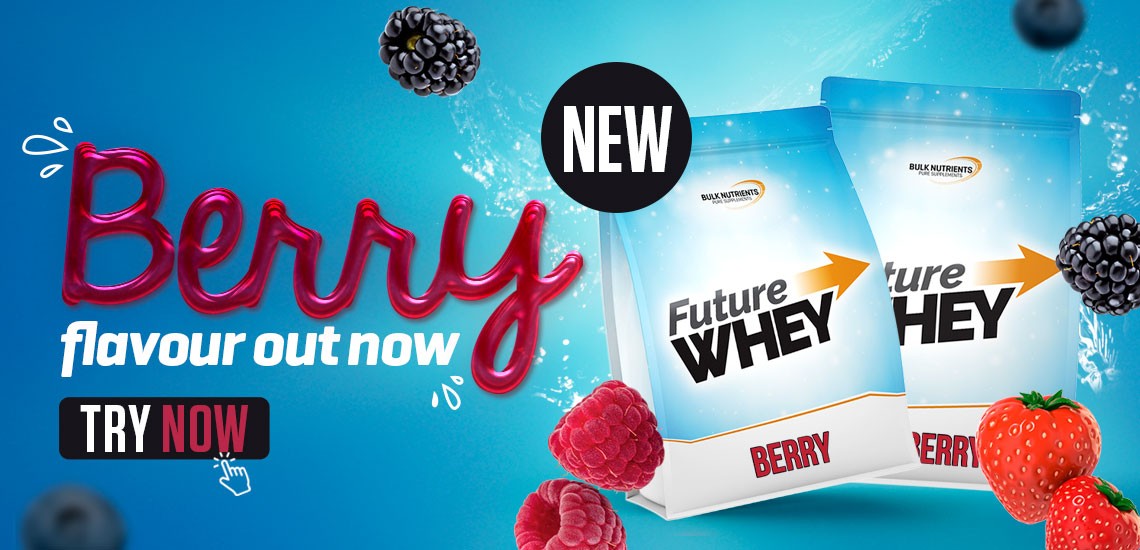 Future Whey now comes in three light and refreshing flavours; Cola, Lemonade, and the newly released Berry!