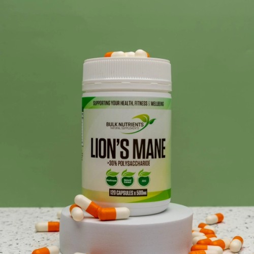 Bulk Nutrients' Lion's Mane Capsules - 13:1 Extract - 30% Polysaccharides.