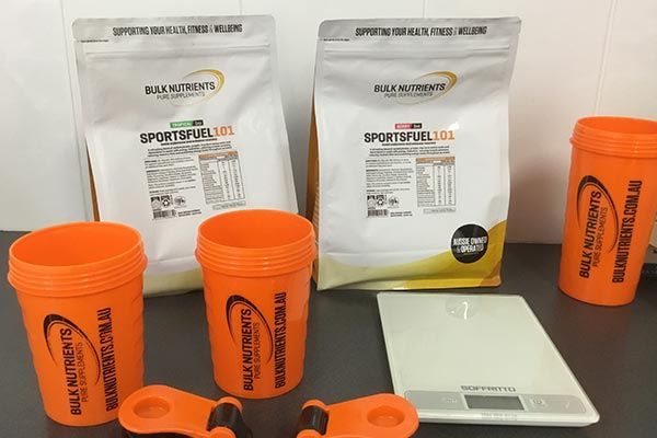 Bulk Nutrients Shakers and Mini Shakers ready to try the two new flavours of SportsFuel 101.