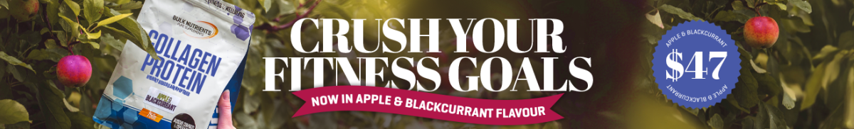 New Collagen Protein Apple and Blackcurrant - Crush your fitness goals - Now in Apple and Blackcurrant Flavour - Try Now!