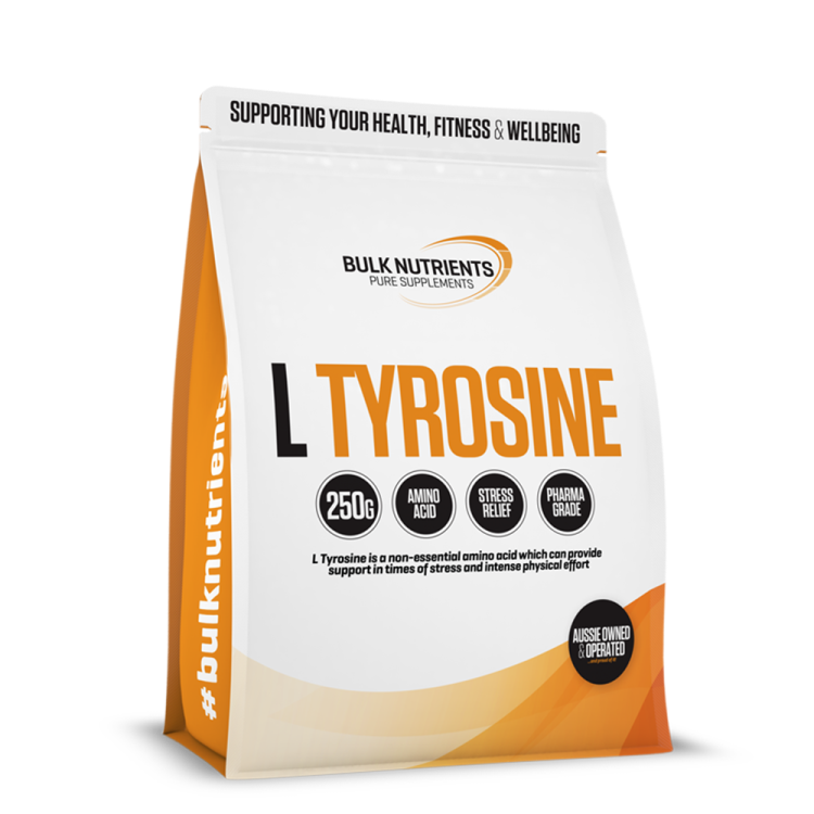 Bulk Nutrients' L Tyrosine Powder lactose free and like all amino acids does not contain any gluten in the raw ingredients