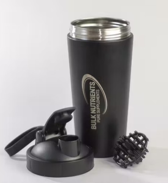 Bulk Nutrients' Stainless Steel Shaker tough enough to endure every day has a 700ml capacity with a clear window to help you measure liquids
