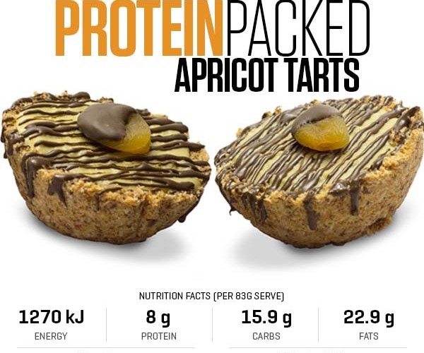 Protein-packed Apricot Tarts recipe from Bulk Nutrients