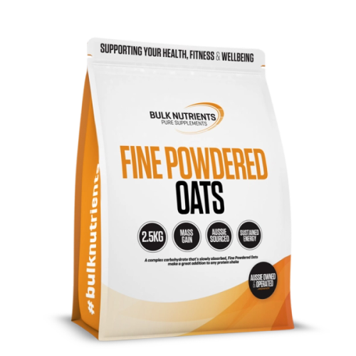 Bulk Nutrients' Fine Powdered Oats a complex carbohydrate that's slowly absorbed make a great addition to any protein shake