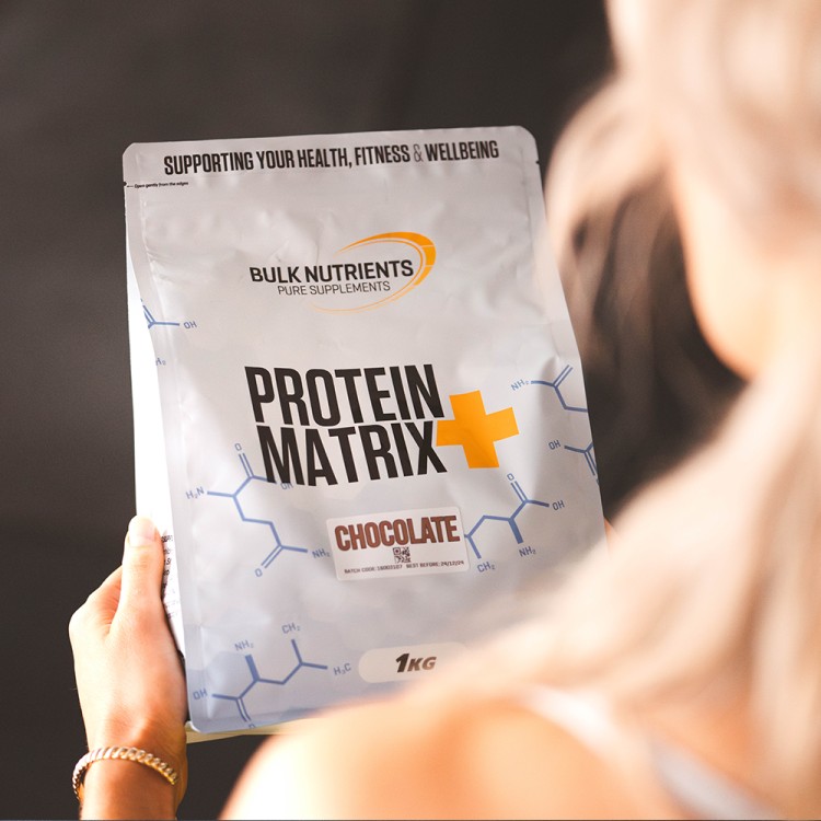 Bulk Nutrients' Protein Matrix+ is the perfect protein blend for those looking for a creamy, easily digested, and high-quality option. Chocolate flavour.