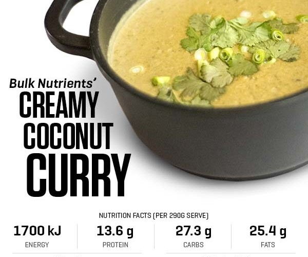 Creamy Coconut Curry recipe from Bulk Nutrients