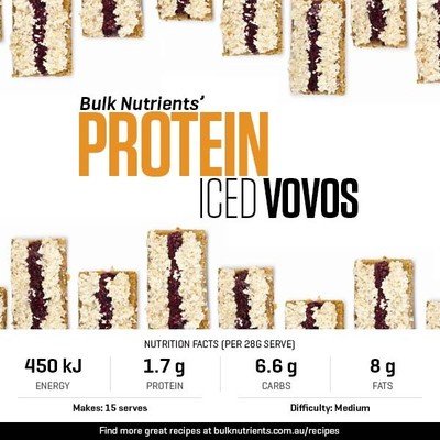 Protein Iced Vovos recipe from Bulk Nutrients 