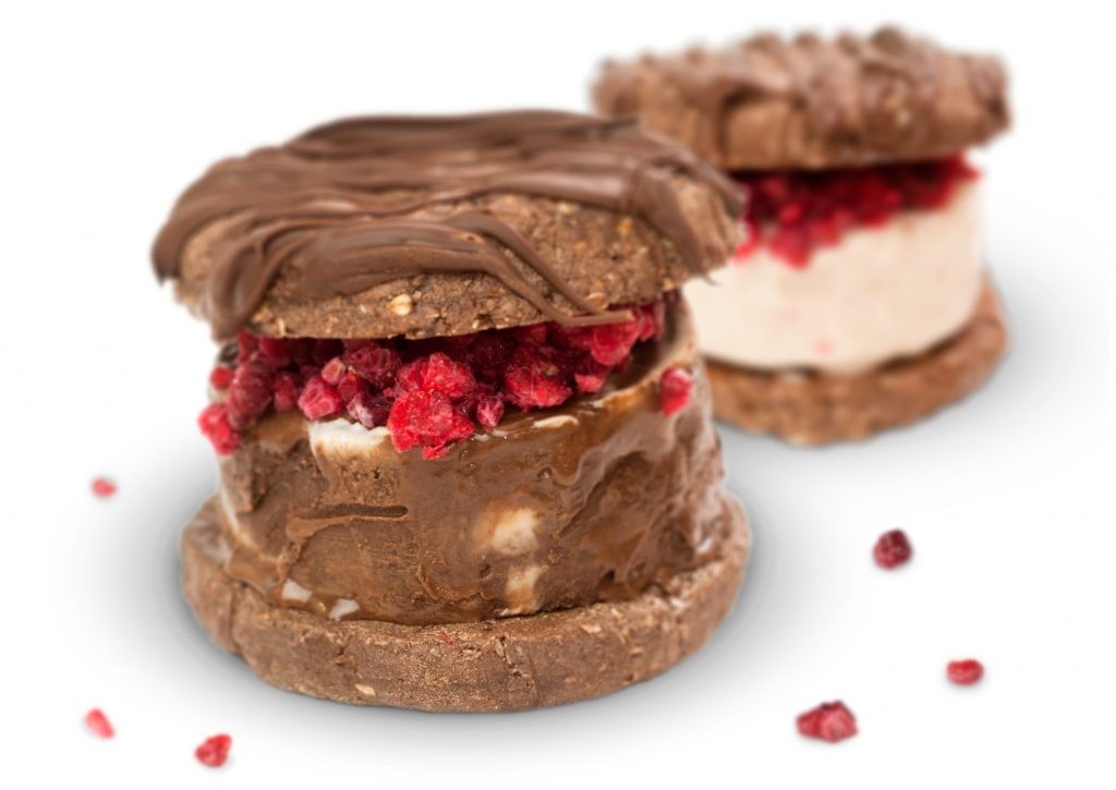 Chocolate Honeycomb Protein Ice-cream Sandwich recipe from Bulk Nutrients 