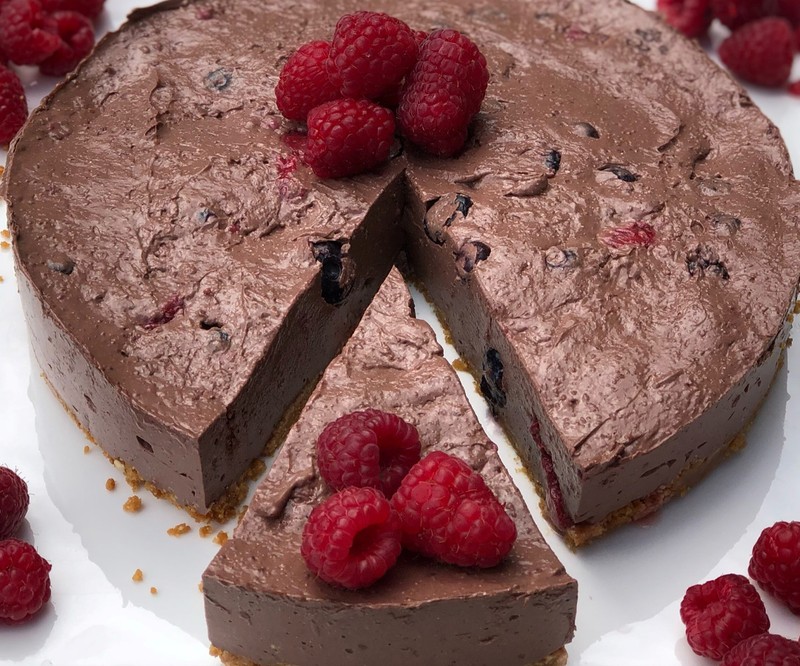 Choc Berry Protein Cheesecake