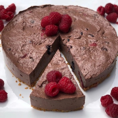 Choc Berry Protein Cheesecake