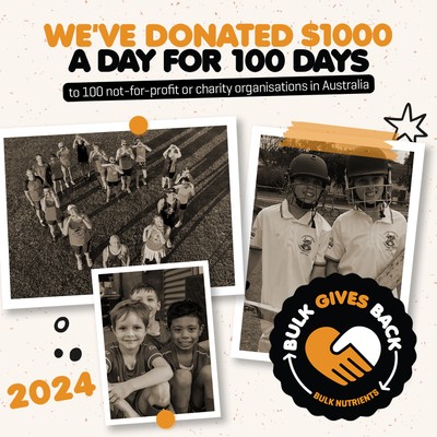 Bulk Nutrients’ Bulk Gives Back 2024 Grant Recipients