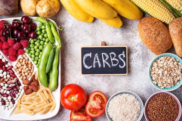 Carbs should make up the remainder of your calculated caloric intake after proteins and fats.