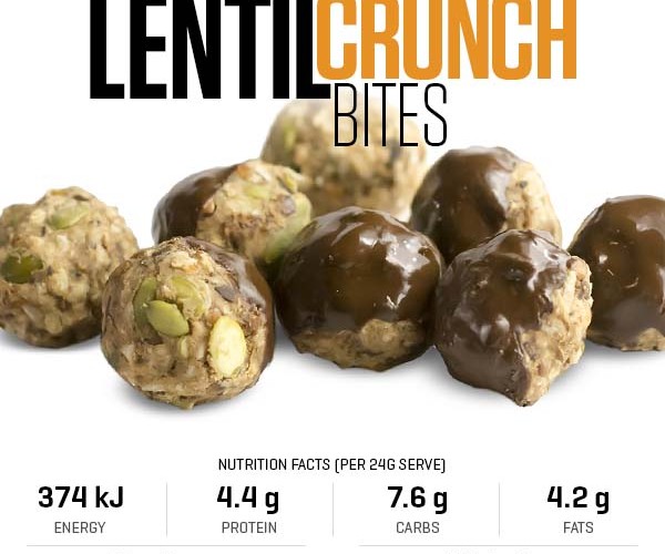Lentil Crunch Bites recipe from Bulk Nutrients