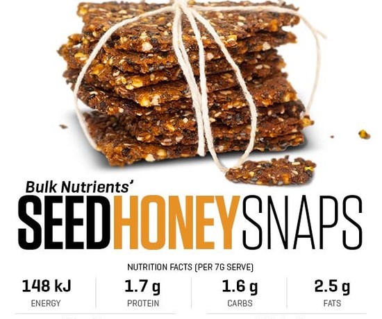 Seed Honey Snaps recipe from Bulk Nutrients
