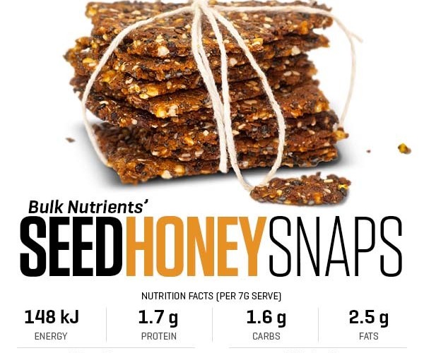 Seed Honey Snaps recipe from Bulk Nutrients