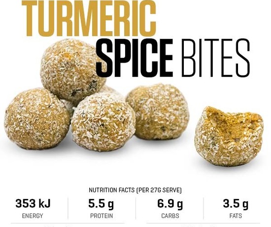 Turmeric Spice Bites recipe from Bulk Nutrients