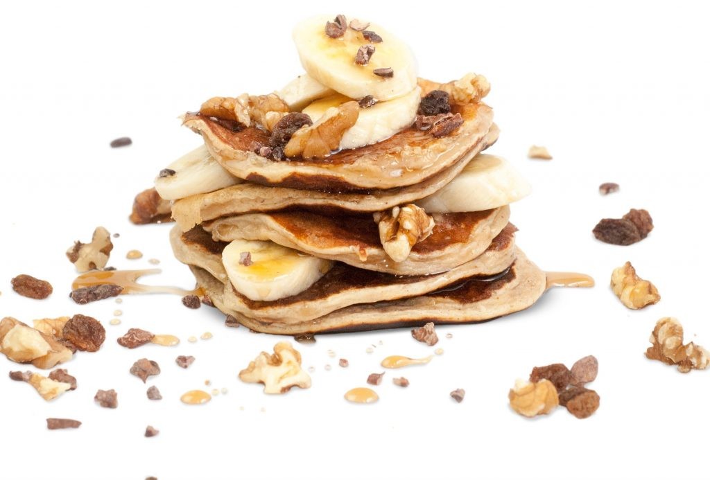 Banana Cake Protein Pancakes recipe from Bulk Nutrients 