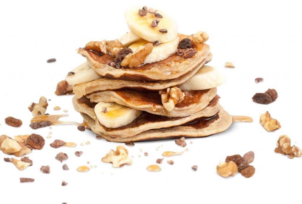 Banana Cake Protein Pancakes recipe from Bulk Nutrients