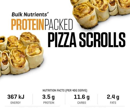 Protein-Packed Pizza Scrolls recipe from Bulk Nutrients