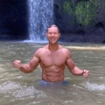Bulk Nutrients Ambassador Ryan Van Duiven at a Bali Waterfall