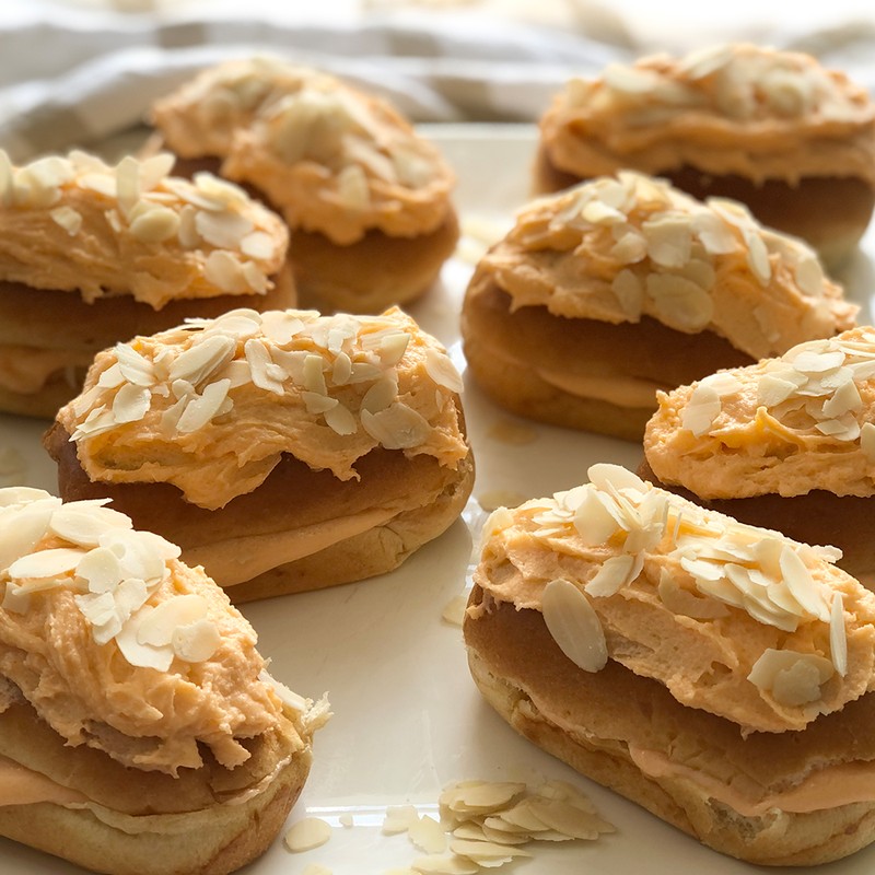 Mango Cheesecake Brioche Eclairs | Bulk Nutrients Recipes