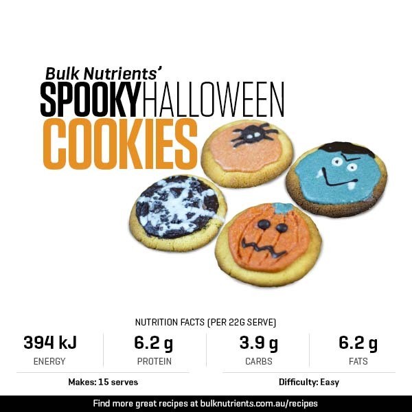 Spooky Halloween Cookies recipe from Bulk Nutrients