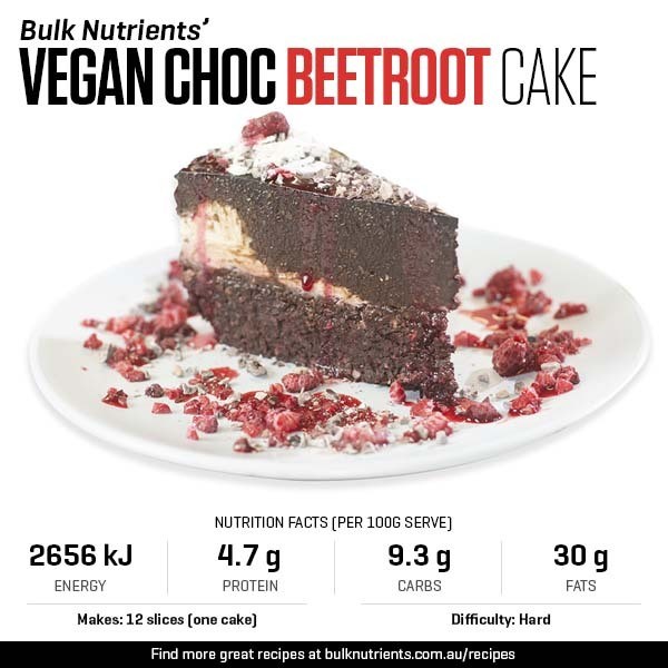 Vegan Choc Beetroot Cake recipe from Bulk Nutrients