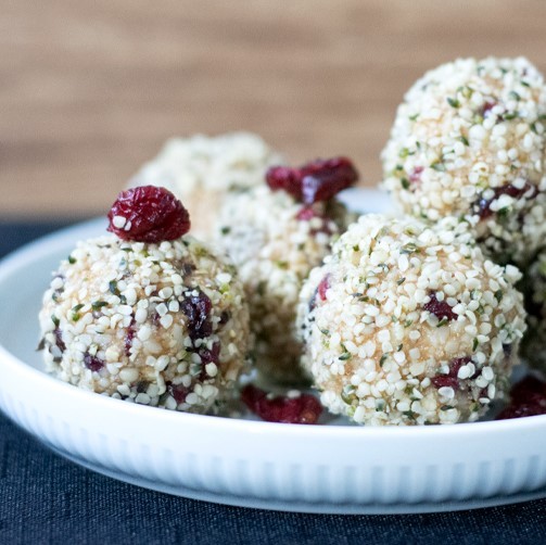 High Protein Nutty Cranberry Balls recipe from Bulk Nutrients