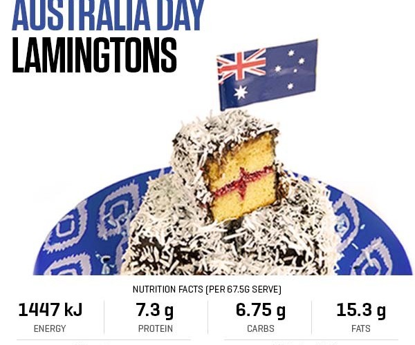 Australia Day Lamingtons recipe from Bulk Nutrients