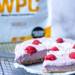 High protein No Bake Raspberry Cheesecake recipe from Bulk Nutrients