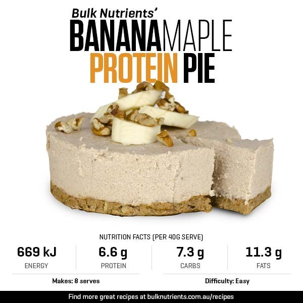 12 Days of Christmas - Banana Maple Protein Pie recipe from Bulk Nutrients