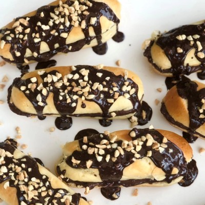 Snickers Chocolate Eclairs