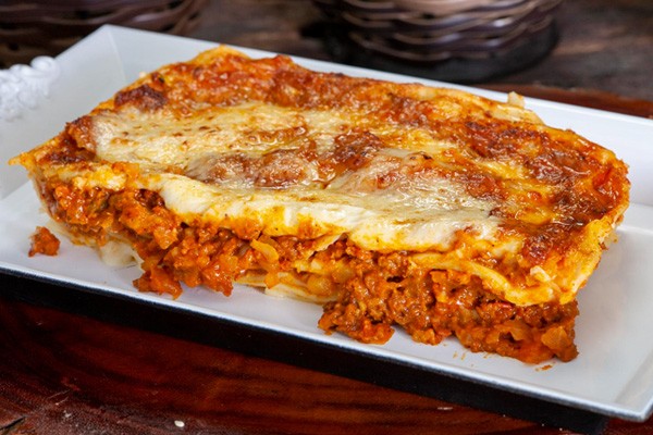 Lasagne on a plate