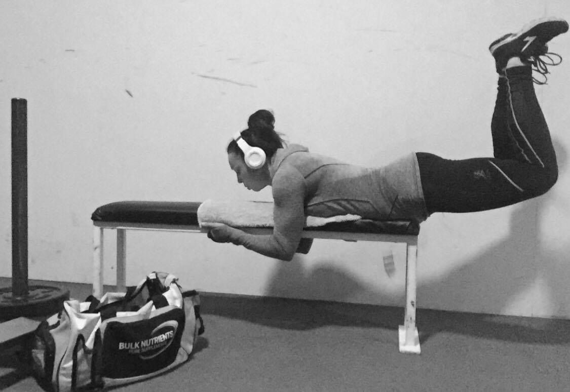 Bent leg reverse hyper-extensions: Make sure you engage your glutes and core to protect your lower back.
