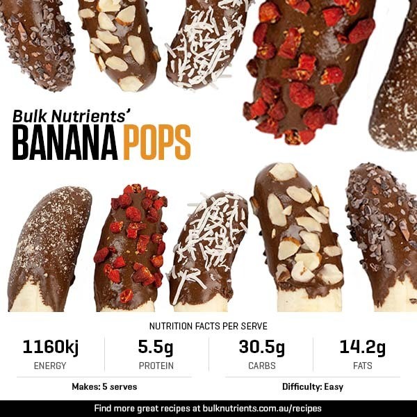 Banana Pops recipe from Bulk Nutrients