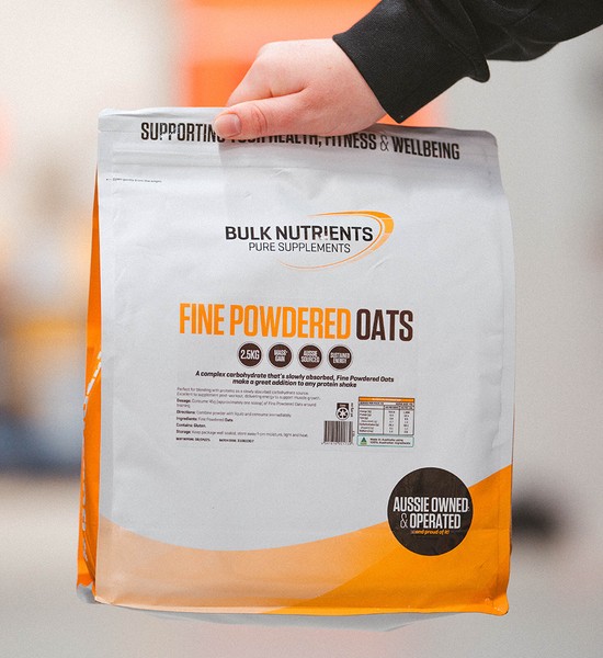 Bulk Nutrients' Fine Powdered Oats a complex carbohydrate that's slowly absorbed make a great addition to any protein shake