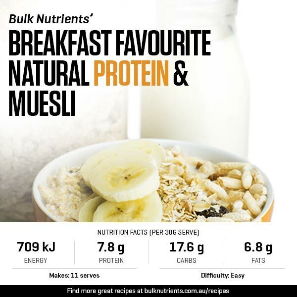 A new breakfast favourite - Natural protein muesli recipe from Bulk Nutrients 