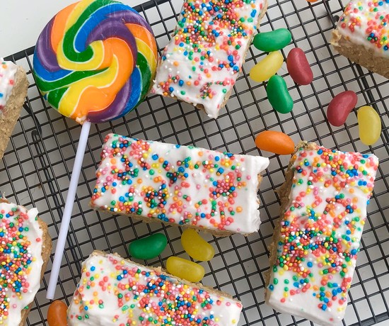 Vegan Birthday Cake Blondies Recipe