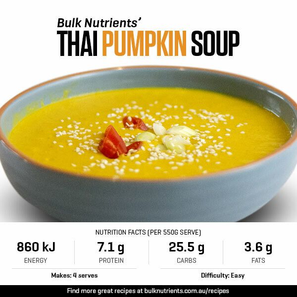 Thai Pumpkin Soup recipe from Bulk Nutrients 