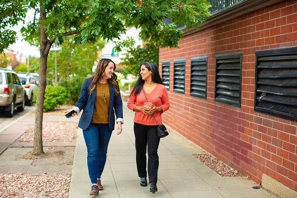 Pair your calls or meetings with a walk around the block, but make sure you have a comfy pair of shoes!