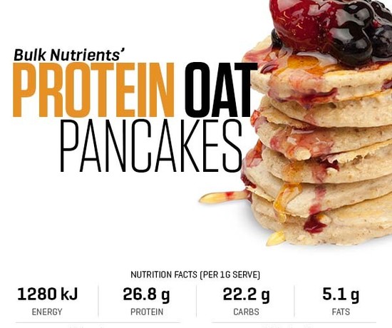 High Protein Oat Pancakes recipe from Bulk Nutrients