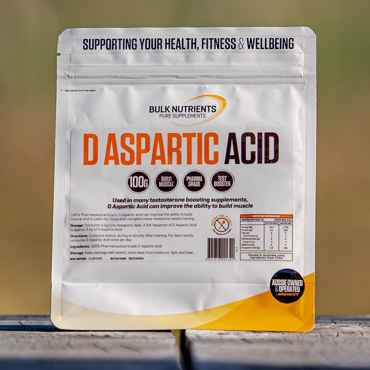 Bulk Nutrients' D Aspartic Acid can improve the ability to build muscle and used in many testosterone boosting supplements