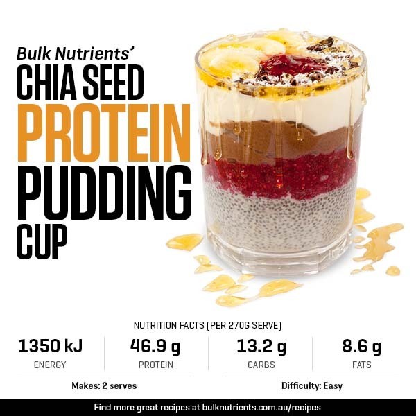 Chia Seed Protein Pudding Cup recipe from Bulk Nutrients